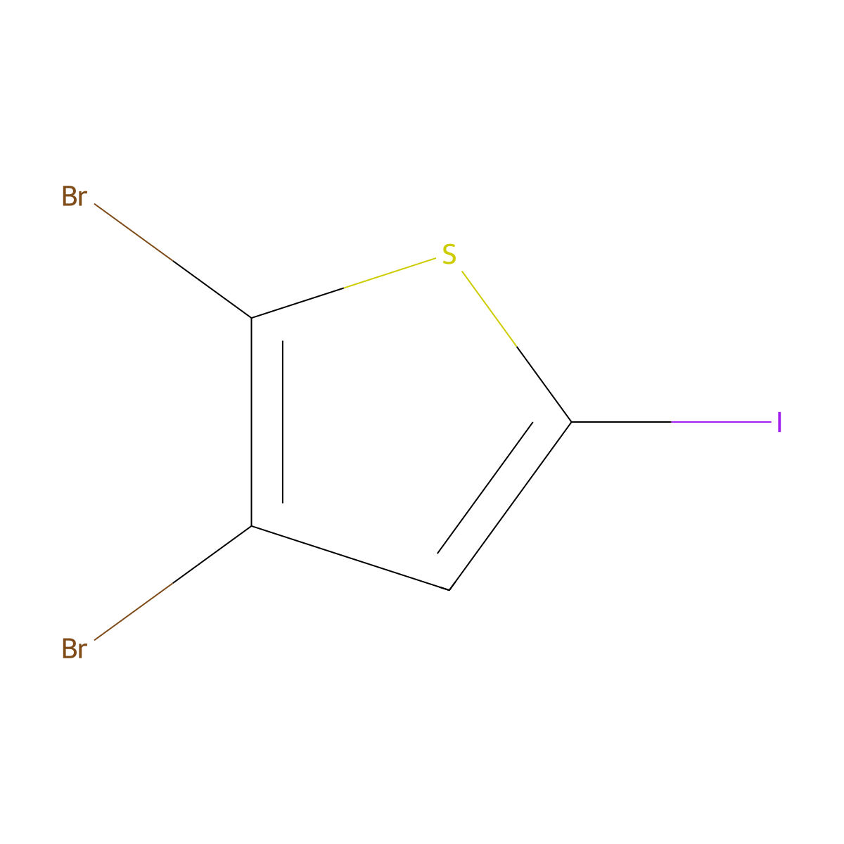 2,3-Dibromo-5-iodothiophene molecular structure, CAS 858000-09-6