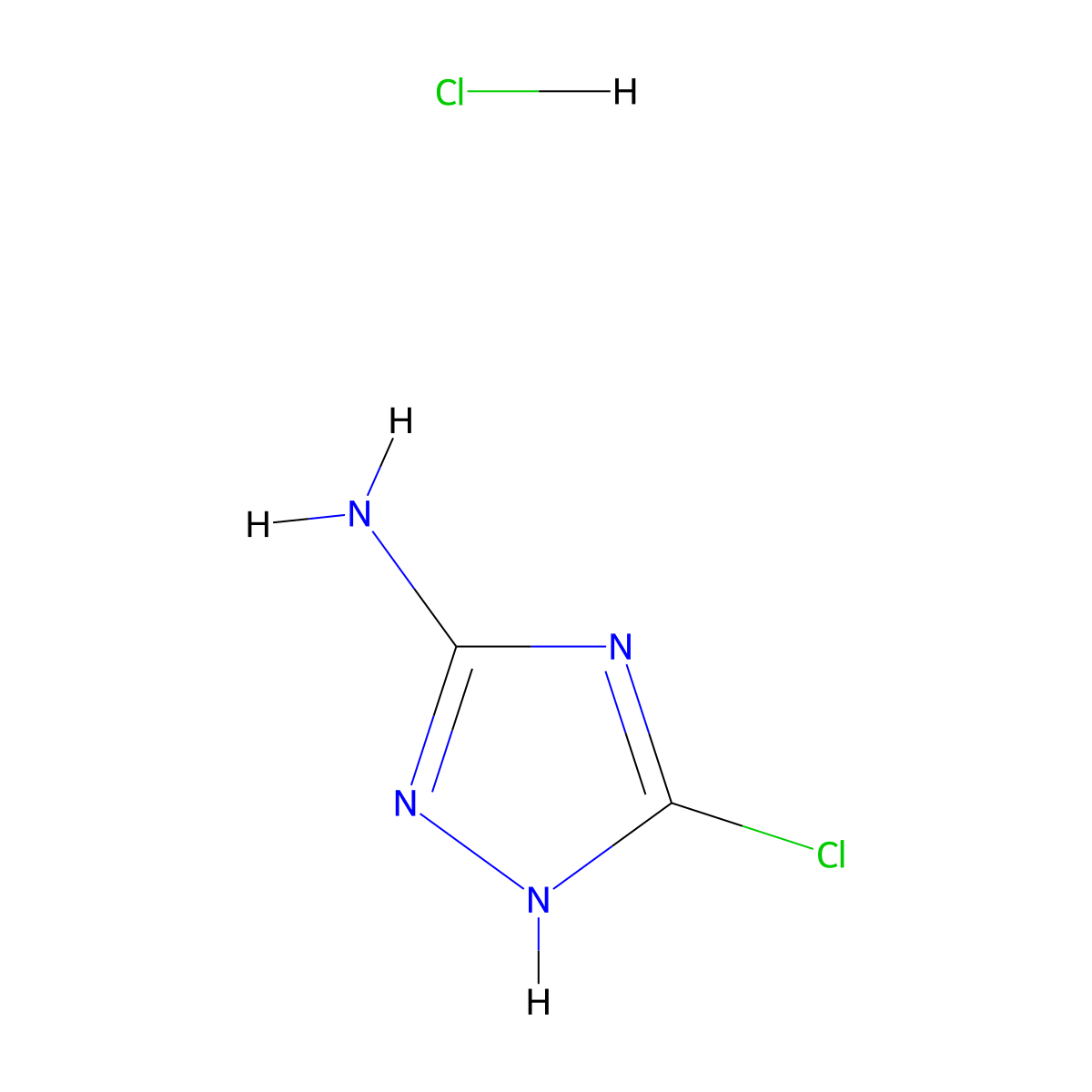 3-Chloro-1H-1,2,4-triazol-5-amine hydrochloride molecular structure, CAS 858000-47-2