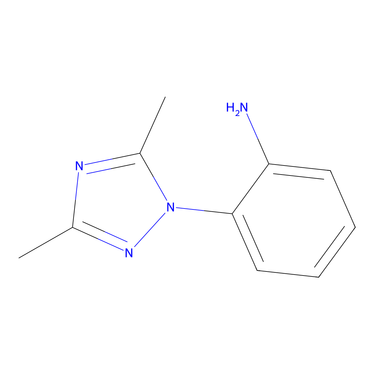 2-(dimethyl-1H-1,2,4-triazol-1-yl)aniline molecular structure, CAS 858000-93-8