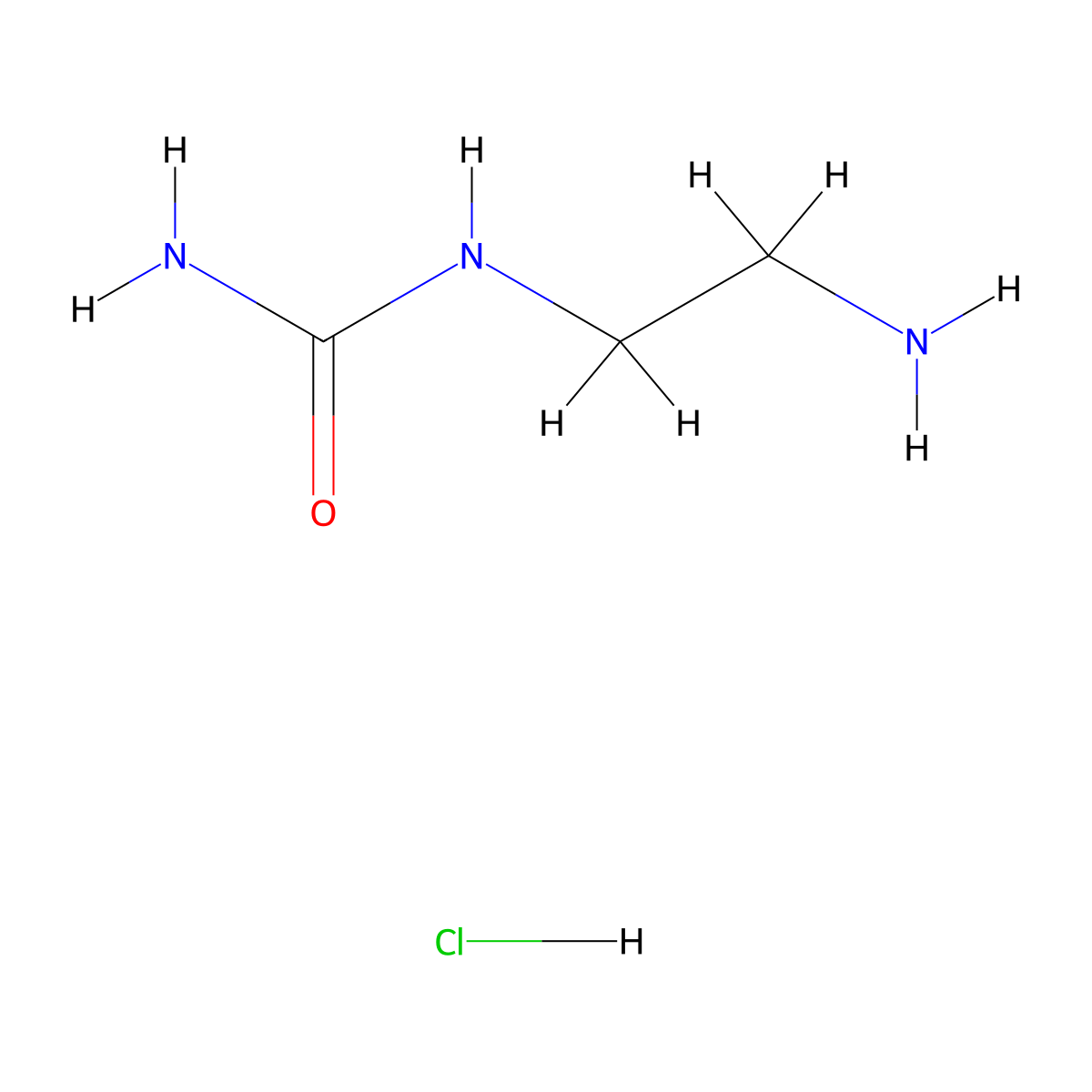 N-(2-Aminoethyl)urea--hydrogen chloride (1/1) molecular structure, CAS 858001-69-1