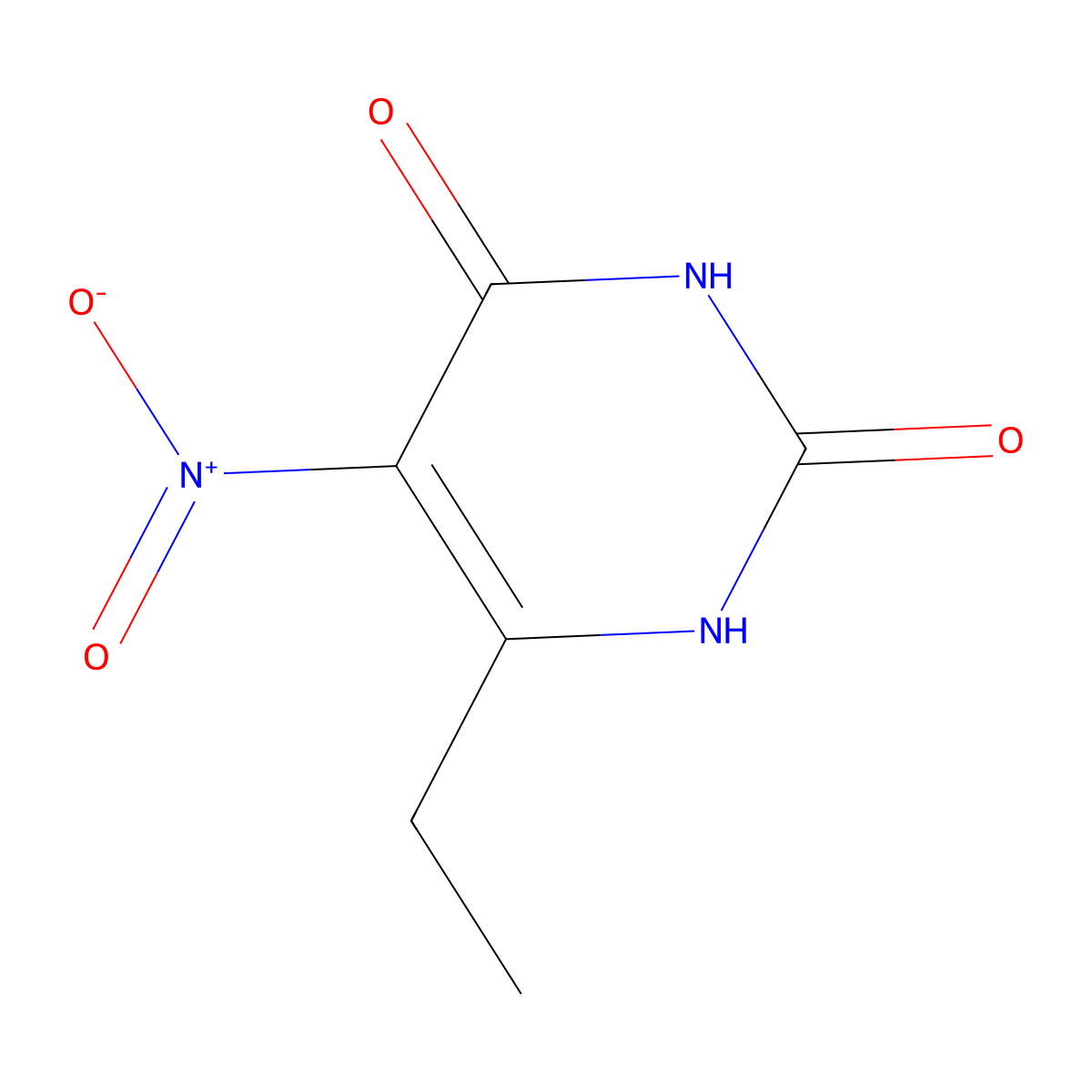6-ethyl-5-nitro-2,4(1H,3H)-Pyrimidinedione molecular structure, CAS 858002-13-8
