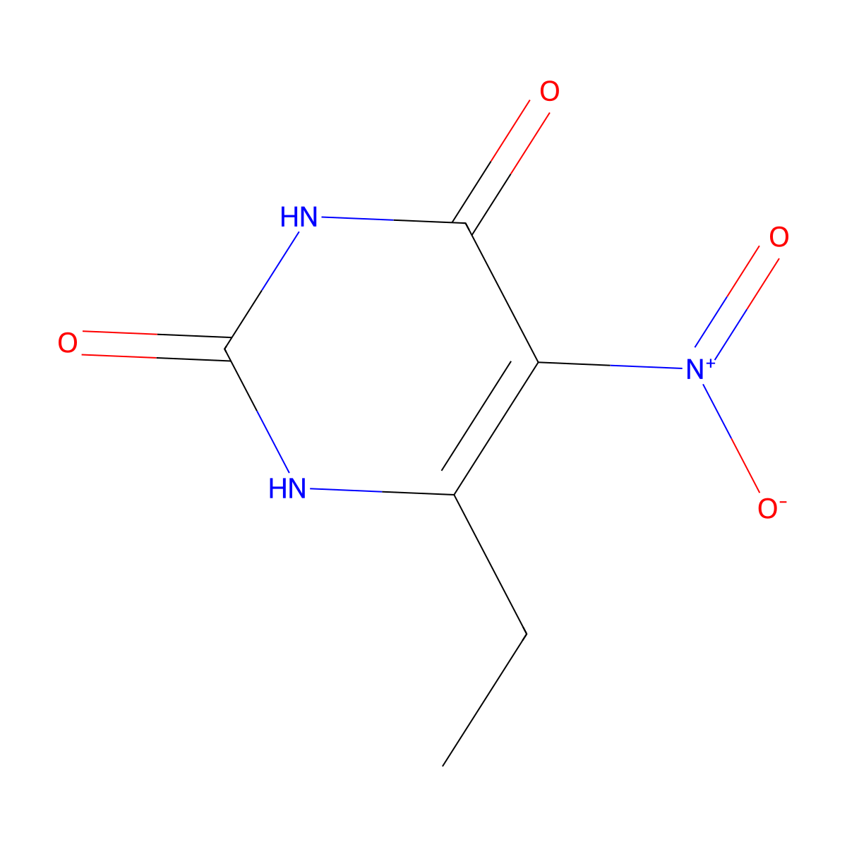 6-ethyl-5-nitro-2,4(1H,3H)-Pyrimidinedione molecular structure, CAS 858002-13-8