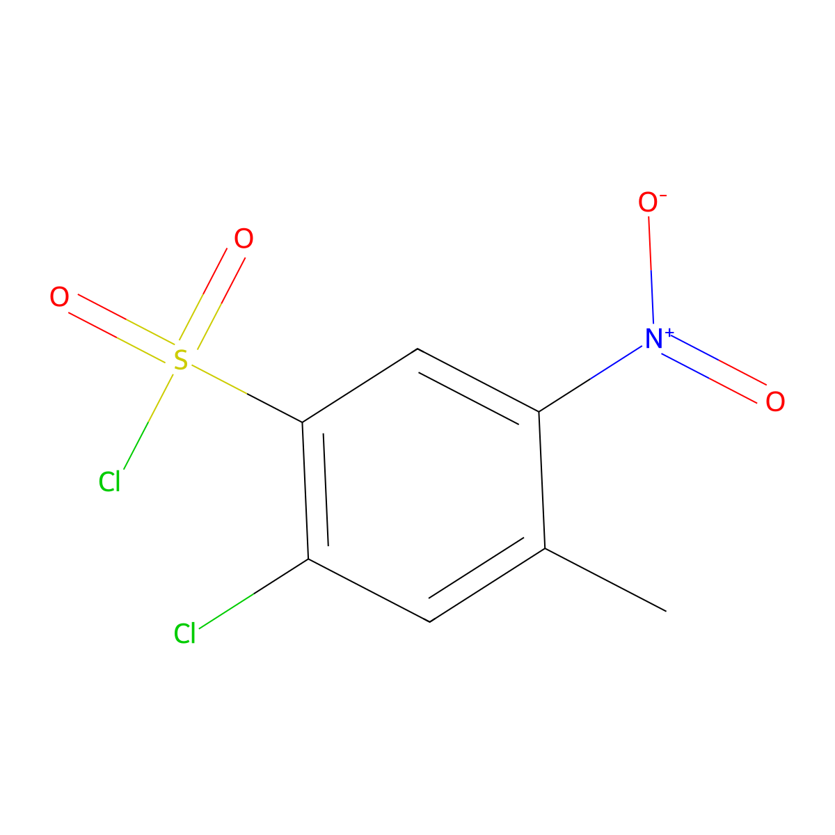 2-Chloro-4-methyl-5-nitrobenzene-1-sulfonyl chloride molecular structure, CAS 858004-24-7
