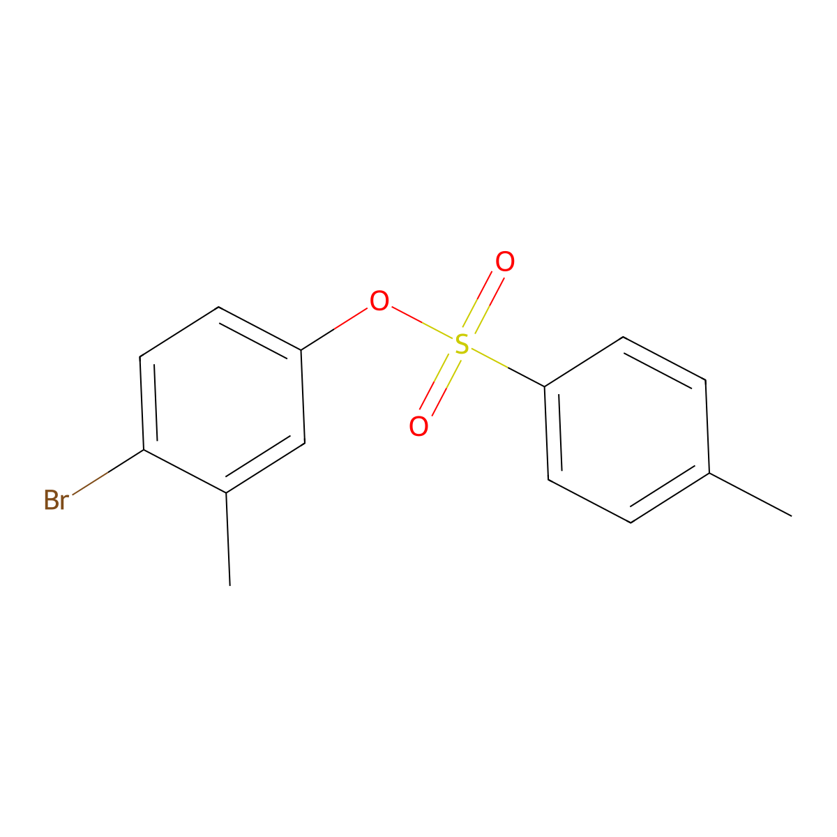 4-Bromo-3-methylphenyl 4-methylbenzene-1-sulfonate molecular structure, CAS 858004-91-8