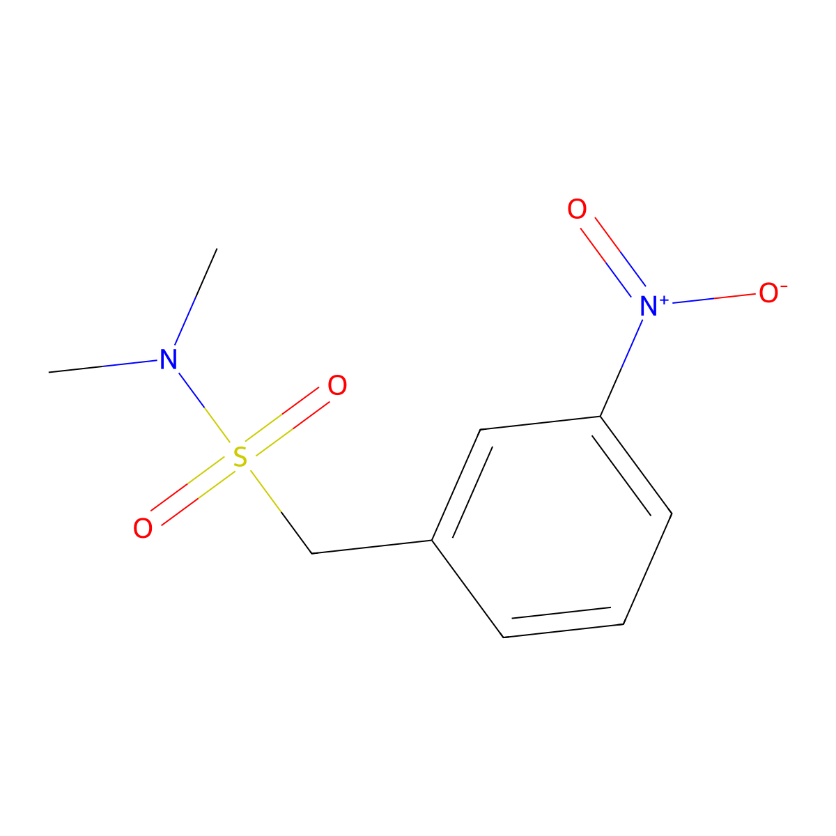 N,N-dimethyl-1-(3-nitrophenyl)methanesulfonamide molecular structure, CAS 858005-58-0