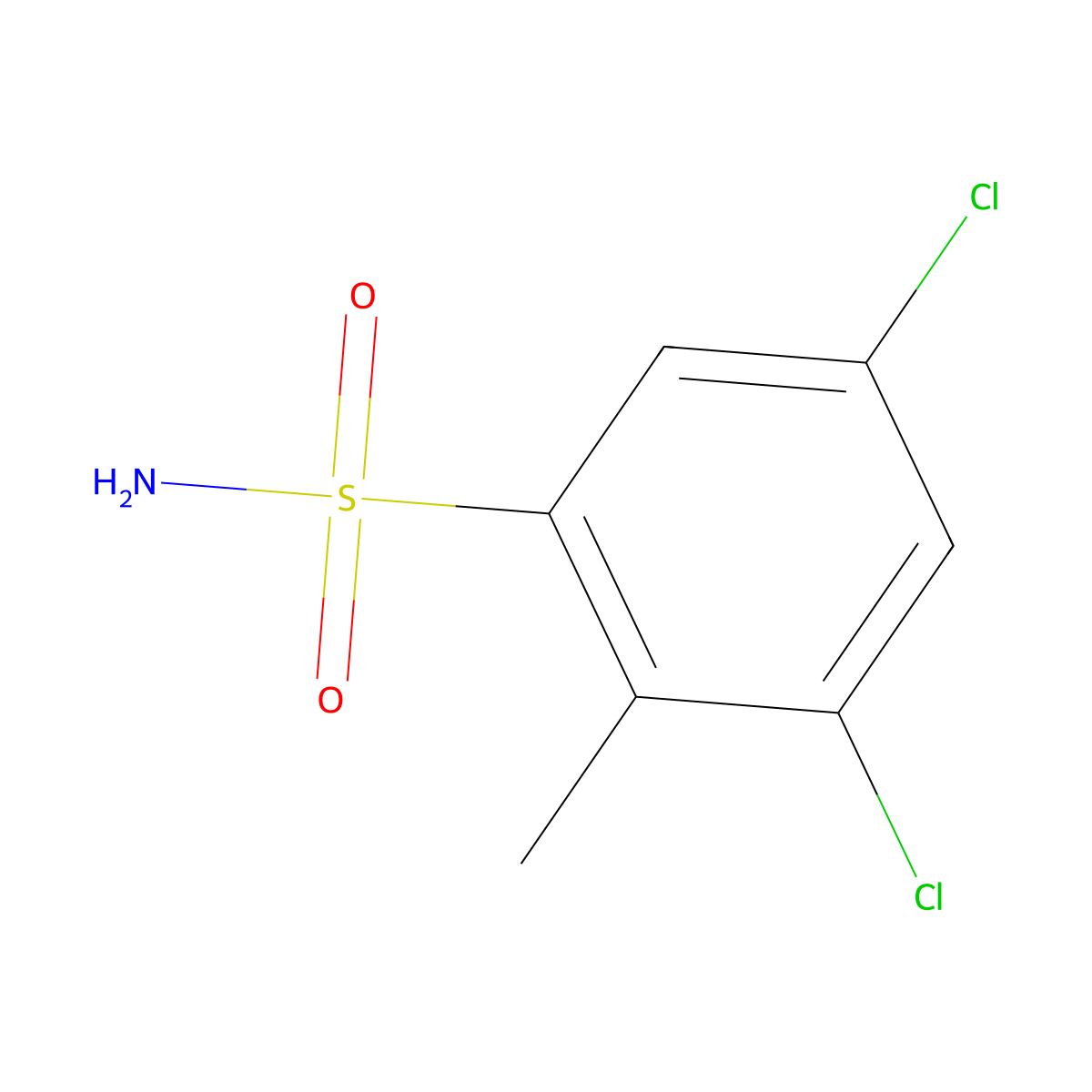 3,5-Dichloro-2-methylbenzene-1-sulfonamide molecular structure, CAS 858005-85-3