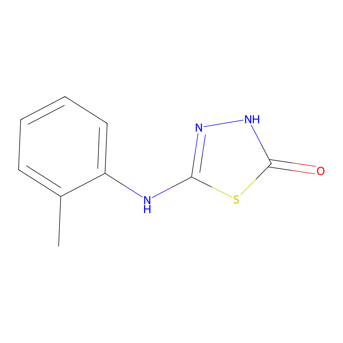 5-((2-Methylphenyl)amino)-2,3-dihydro-1,3,4-thiadiazol-2-one molecular structure, CAS 858007-69-9