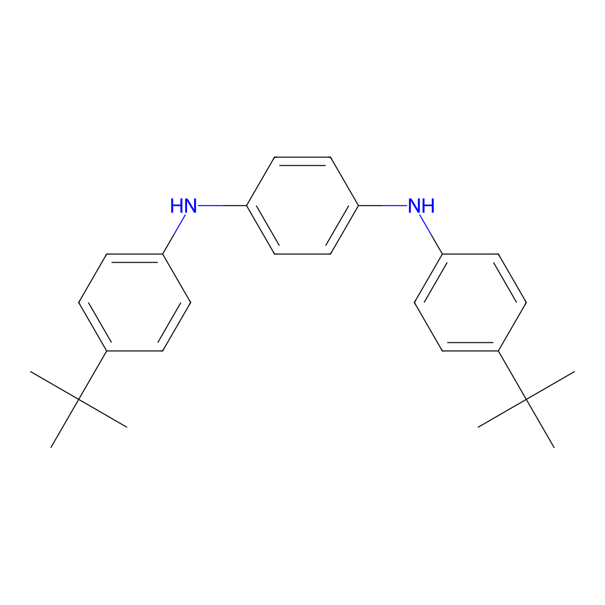 N1,N4-Bis[4-(tert-butyl)phenyl]benzene-1,4-diamine molecular structure, CAS 858012-89-2