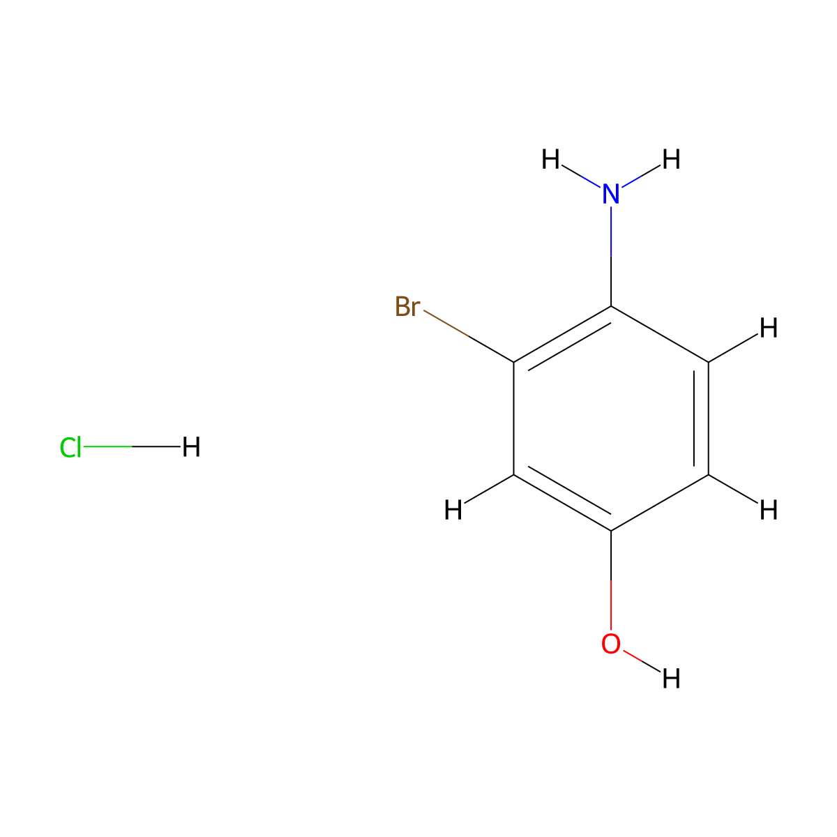 4-Amino-3-bromophenol hydrochloride molecular structure, CAS 858014-01-4