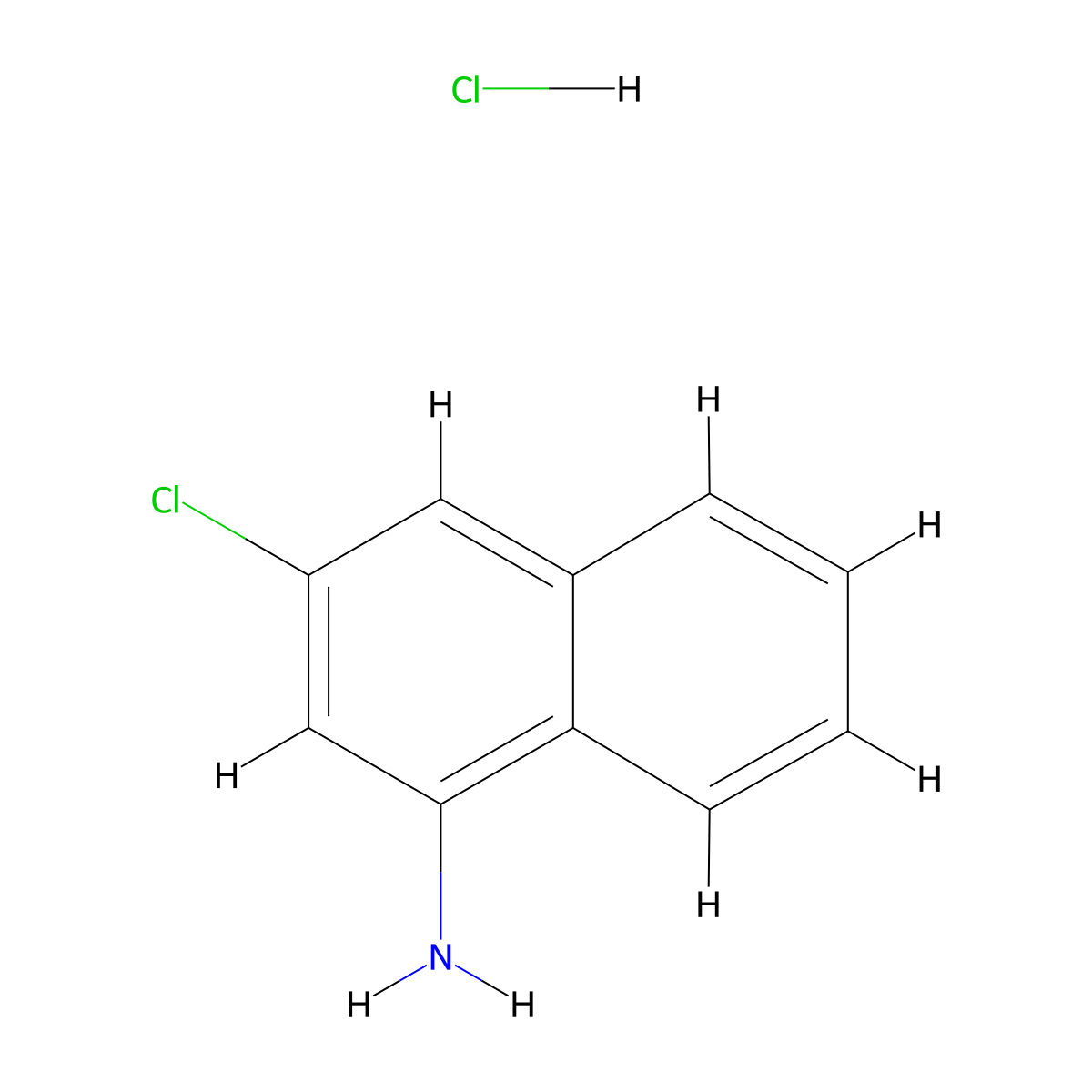3-Chloronaphthalen-1-amine hydrochloride molecular structure, CAS 858018-99-2