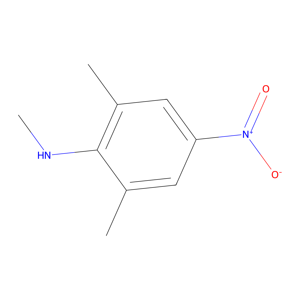 N,2,6-trimethyl-4-nitroaniline molecular structure, CAS 85802-74-0