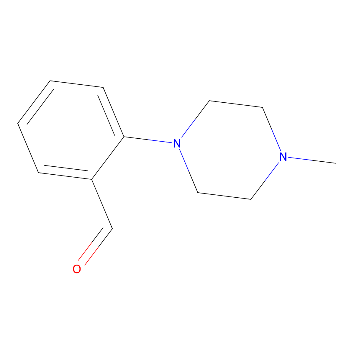 2-(4-Methylpiperazin-1-yl)benzaldehyde molecular structure, CAS 85803-62-9