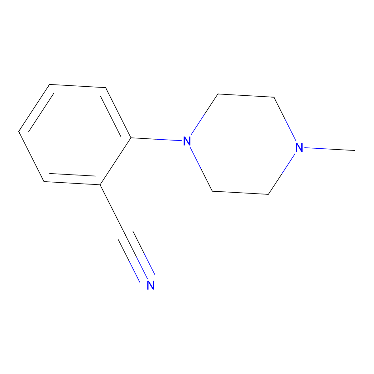 2-(4-Methylpiperazin-1-YL)benzonitrile molecular structure, CAS 85803-63-0
