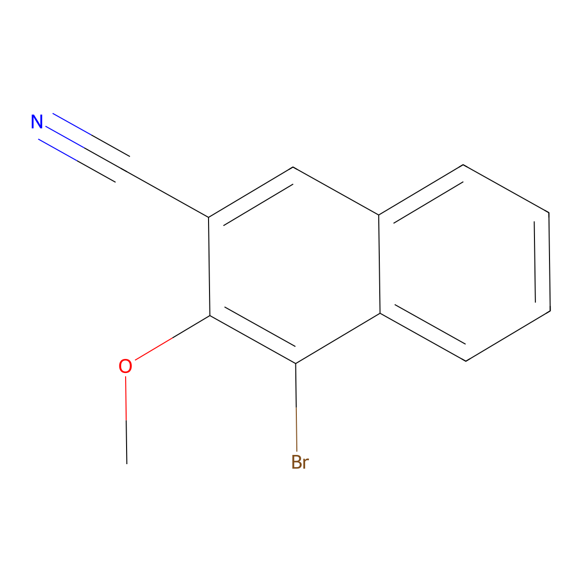 4-Bromo-3-methoxy-2-naphthonitrile molecular structure, CAS 858031-24-0