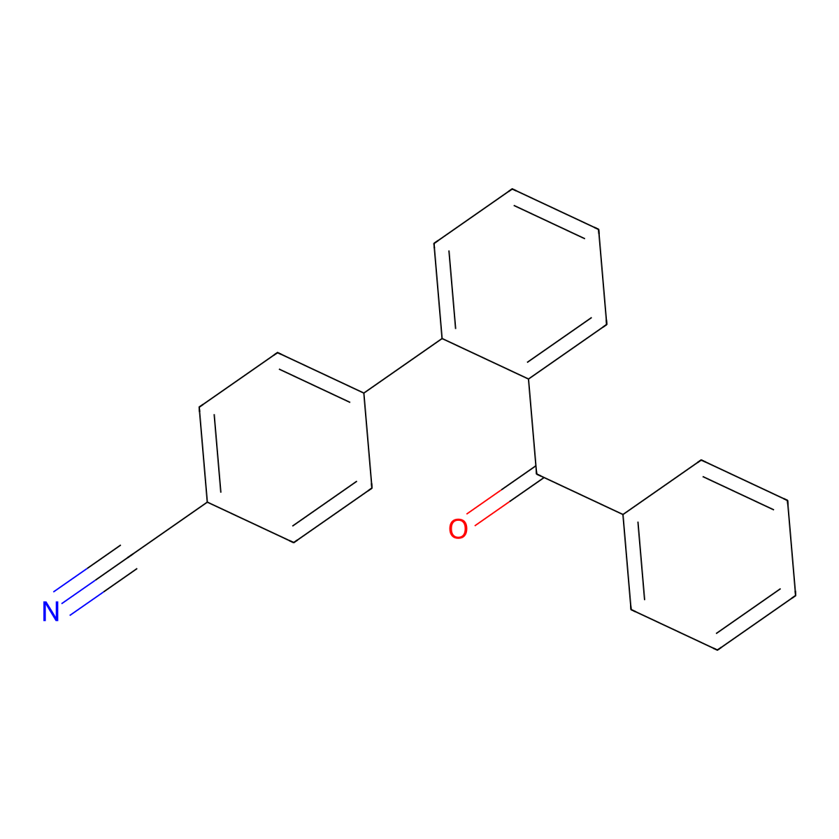 [1,1'-Biphenyl]-4-carbonitrile, 2'-benzoyl- molecular structure, CAS 858035-54-8