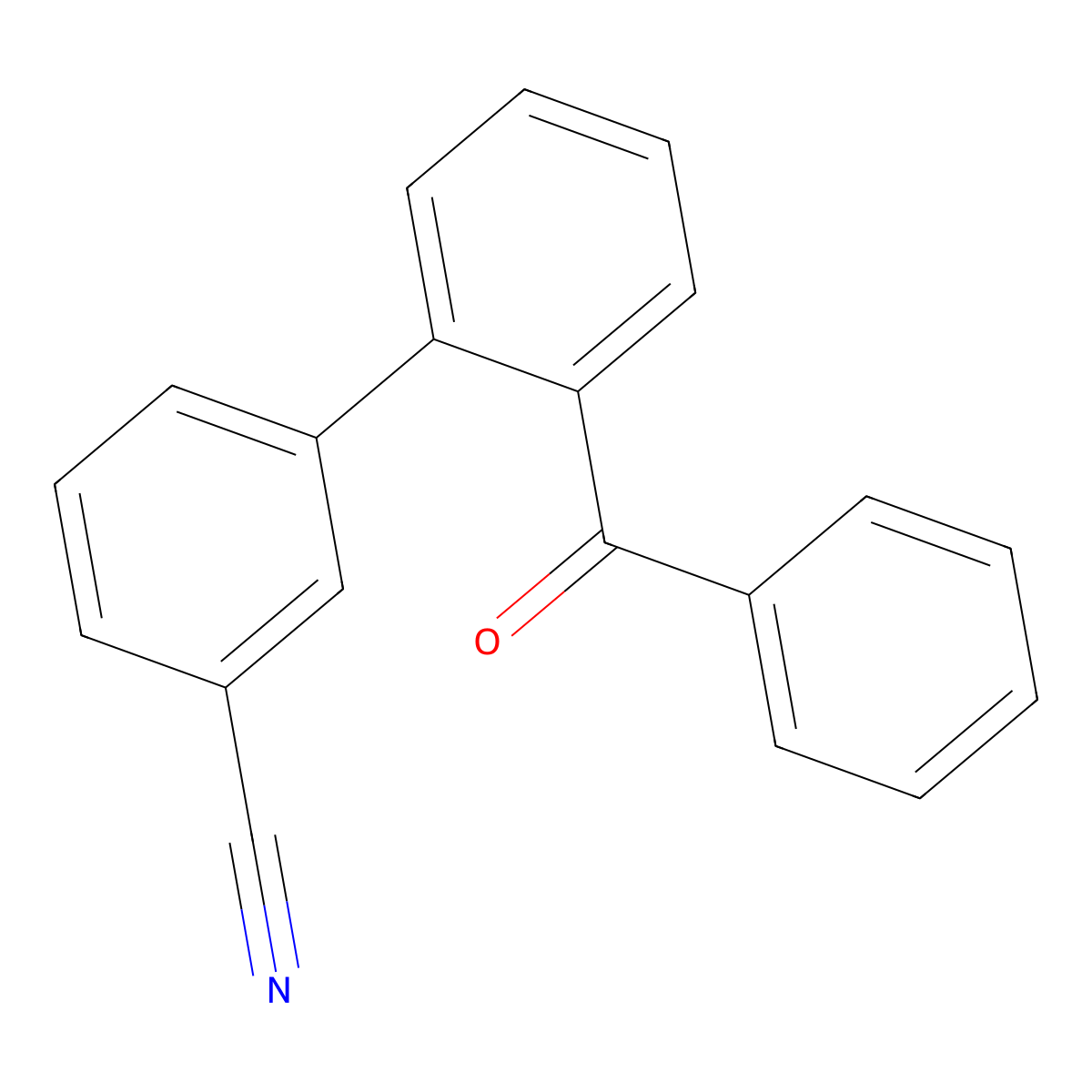 [1,1'-Biphenyl]-3-carbonitrile, 2'-benzoyl- molecular structure, CAS 858035-55-9