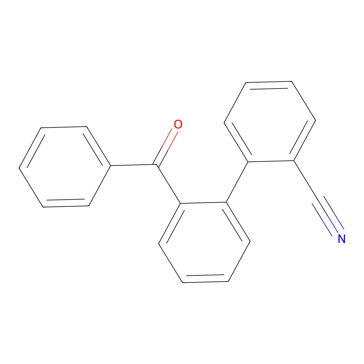[1,1'-Biphenyl]-2-carbonitrile, 2'-benzoyl- molecular structure, CAS 858035-56-0