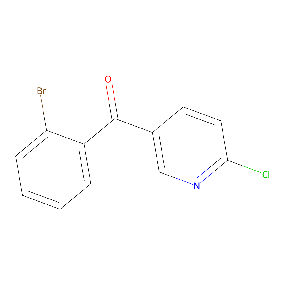 Methanone, (2-bromophenyl)(6-chloro-3-pyridinyl)- molecular structure, CAS 858035-60-6