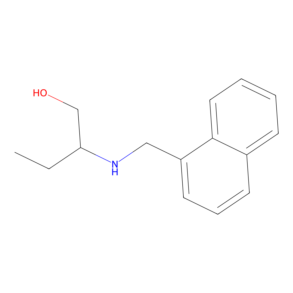 2-((Naphthalen-1-ylmethyl)amino)butan-1-ol molecular structure, CAS 858066-10-1