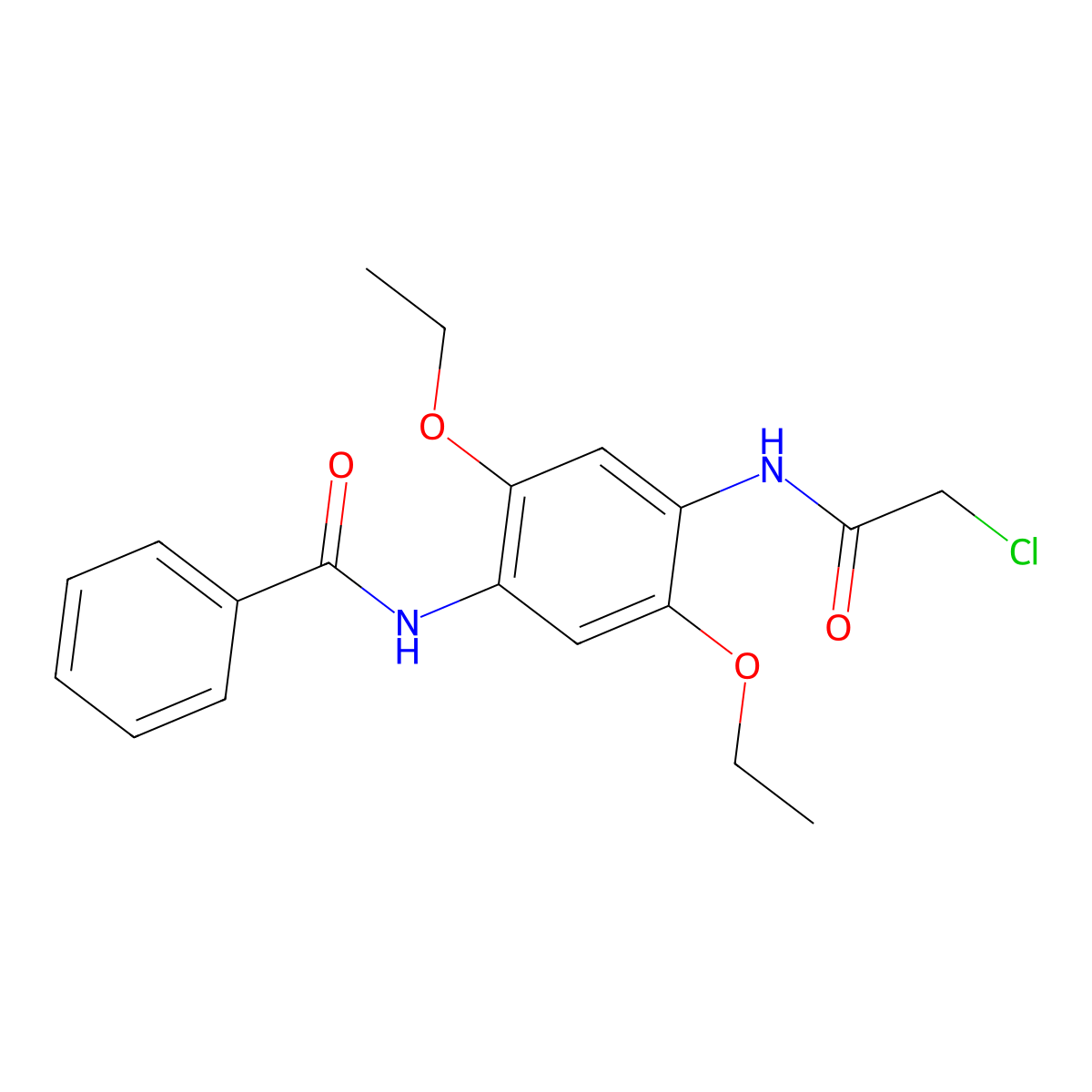 N-[4-(2-chloroacetamido)-2,5-diethoxyphenyl]benzamide molecular structure, CAS 858081-17-1