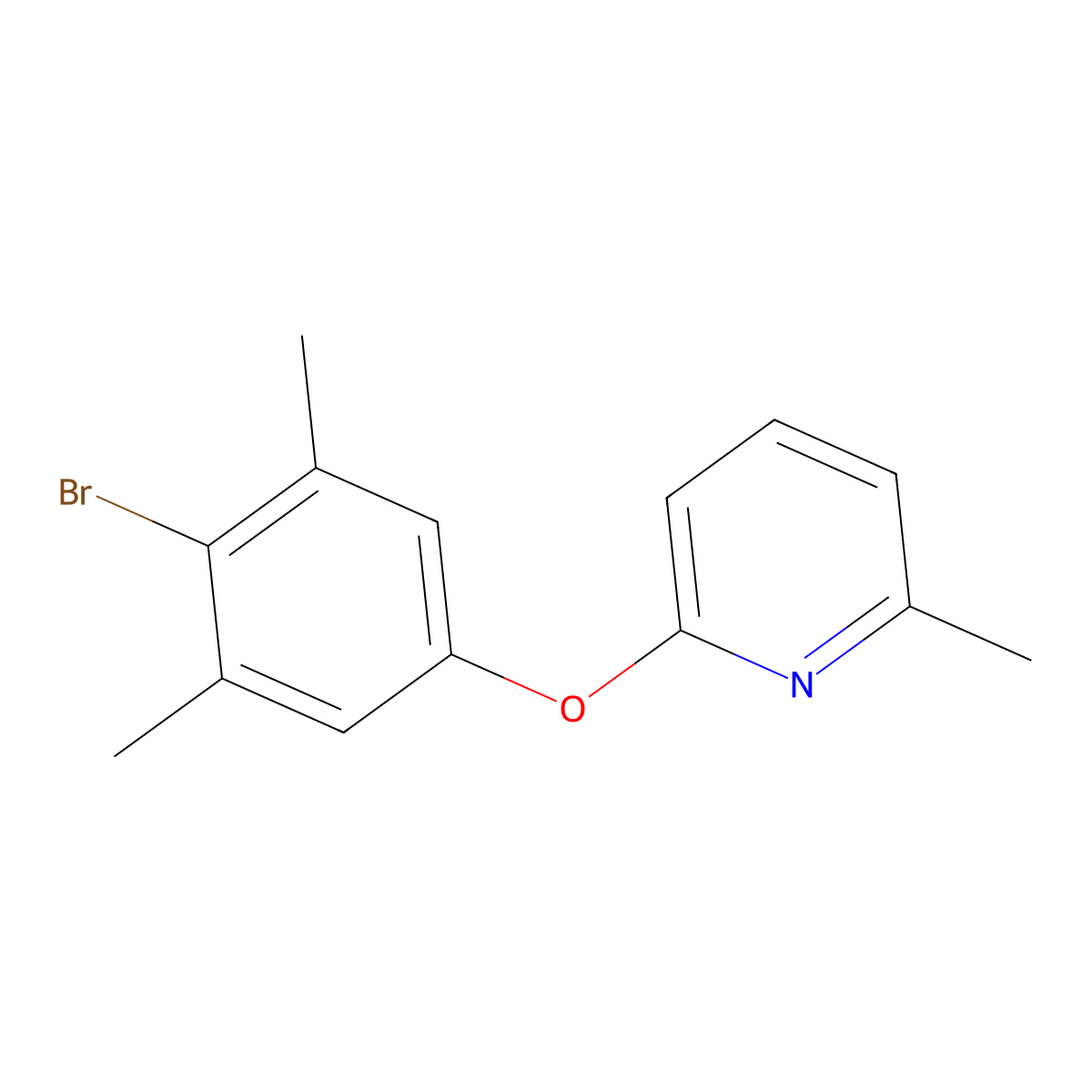 2-(4-Bromo-3,5-dimethylphenoxy)-6-methylpyridine molecular structure, CAS 858096-55-6