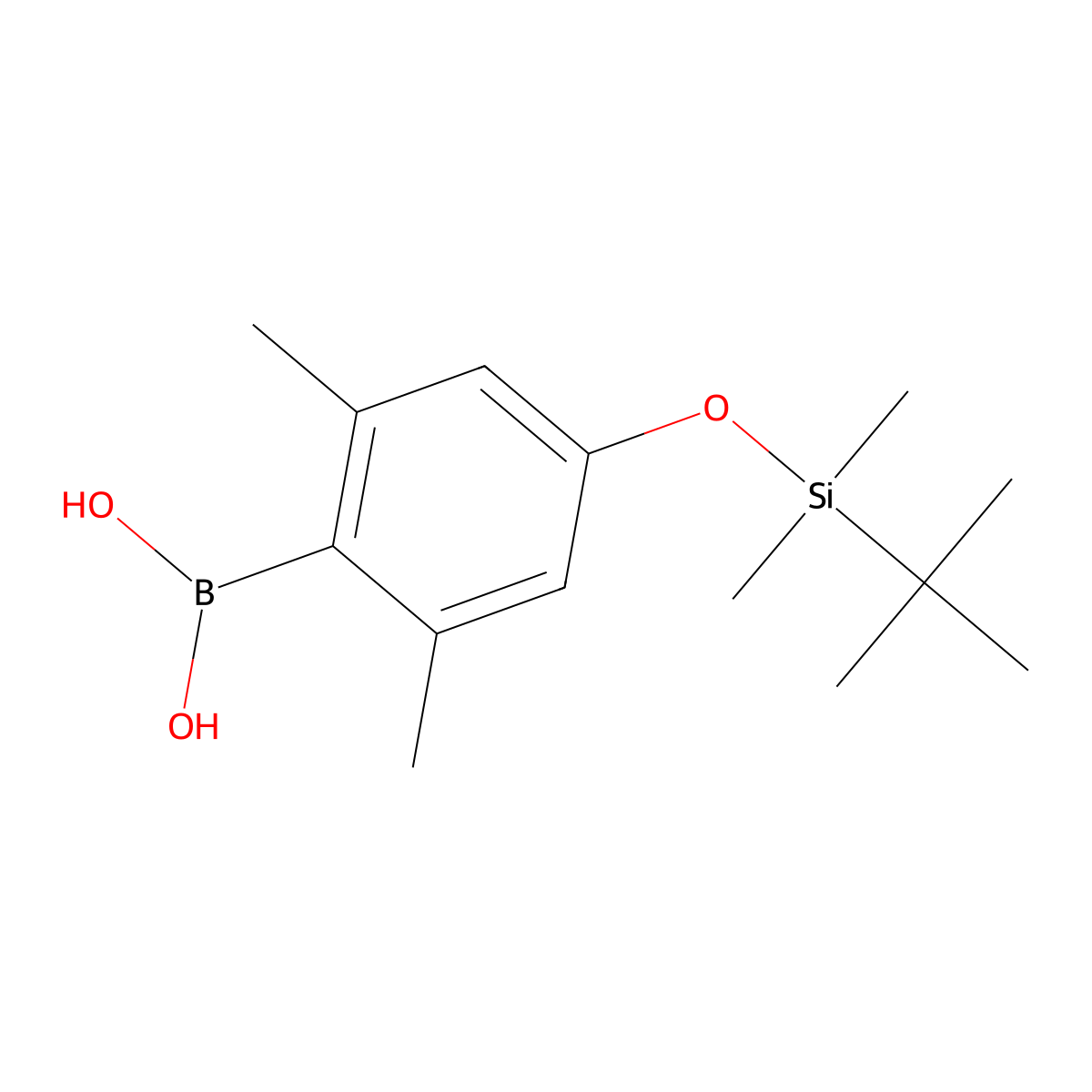 4-[(Tert-butyldimethylsilyl)oxy]-2,6-dimethylphenylboronic acid molecular structure, CAS 858096-68-1