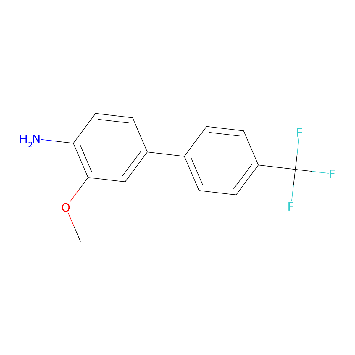3-Methoxy-4'-(trifluoromethyl)-[1,1'-biphenyl]-4-amine molecular structure, CAS 858105-73-4