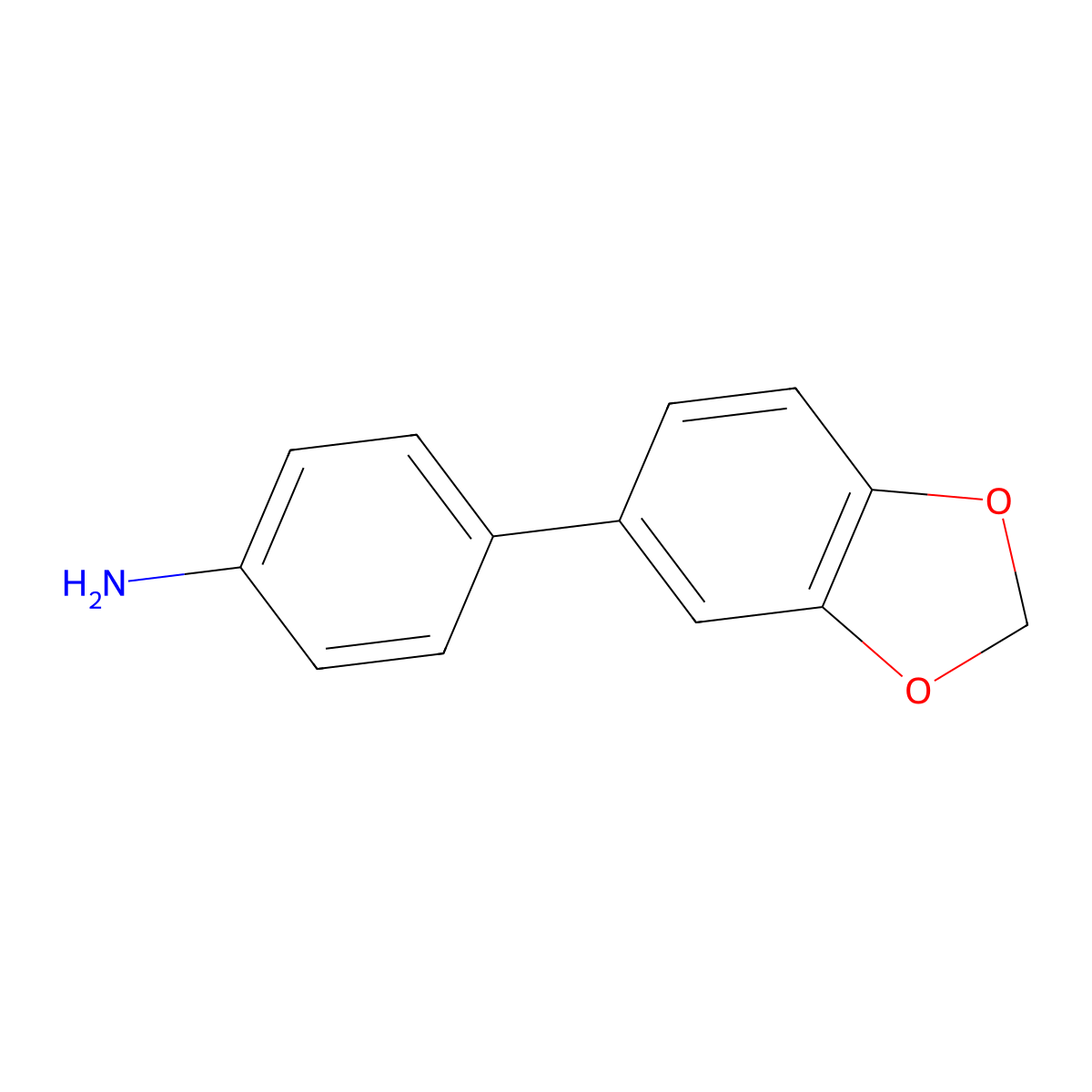 4-(1,3-Benzodioxol-5-yl)aniline molecular structure, CAS 858105-78-9