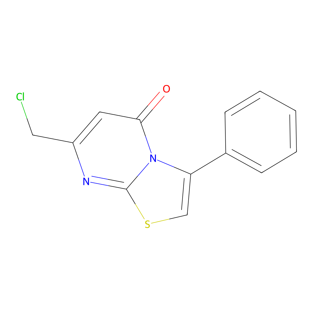 7-(Chloromethyl)-3-phenyl-5H-[1,3]thiazolo[3,2-a]pyrimidin-5-one molecular structure, CAS 85811-56-9