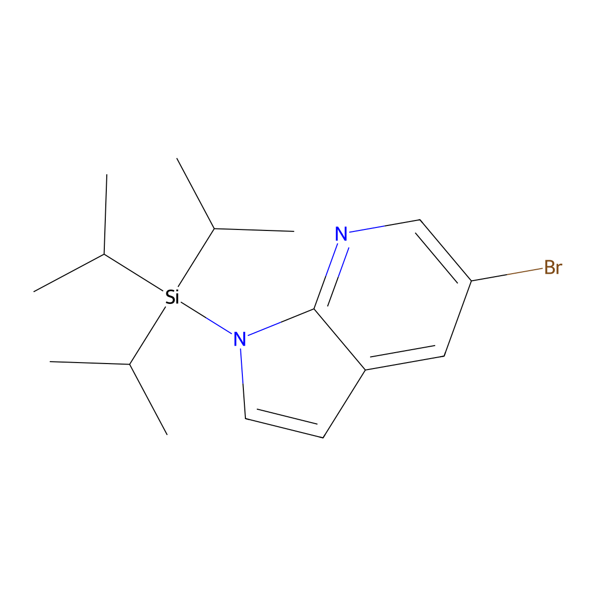 5-Bromo-1-(triisopropylsilyl)-1H-pyrrolo[2,3-b]pyridine molecular structure, CAS 858116-66-2