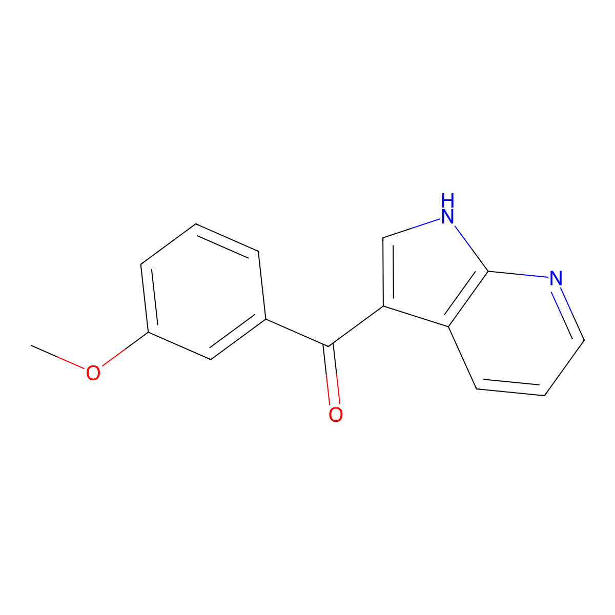 3-(3-methoxybenzoyl)-1H-pyrrolo[2,3-b]pyridine molecular structure, CAS 858116-73-1