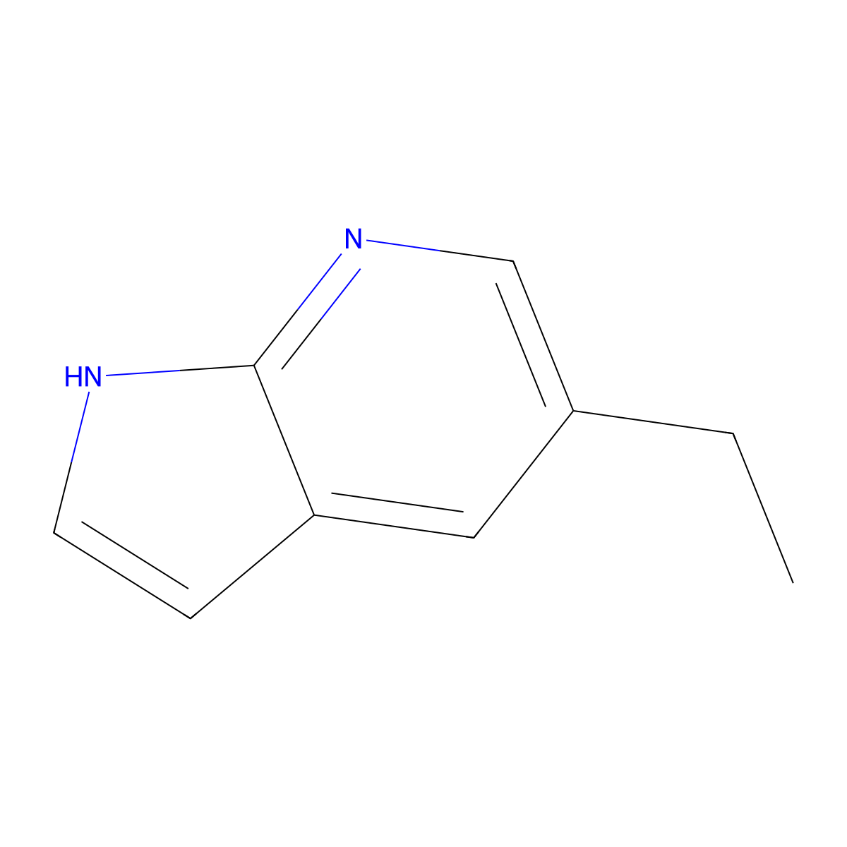 5-ethyl-1H-pyrrolo[2,3-b]pyridine molecular structure, CAS 858116-95-7
