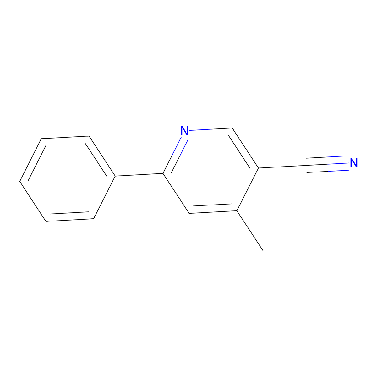 4-Methyl-6-phenylnicotinonitrile molecular structure, CAS 858120-09-9