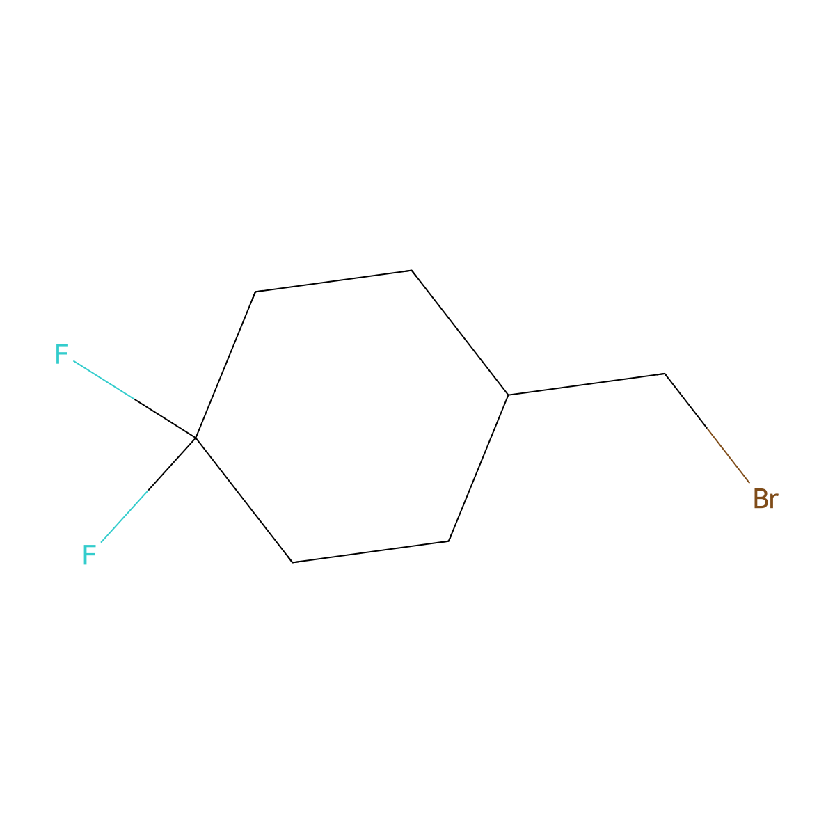 4-(Bromomethyl)-1,1-difluorocyclohexane molecular structure, CAS 858121-94-5