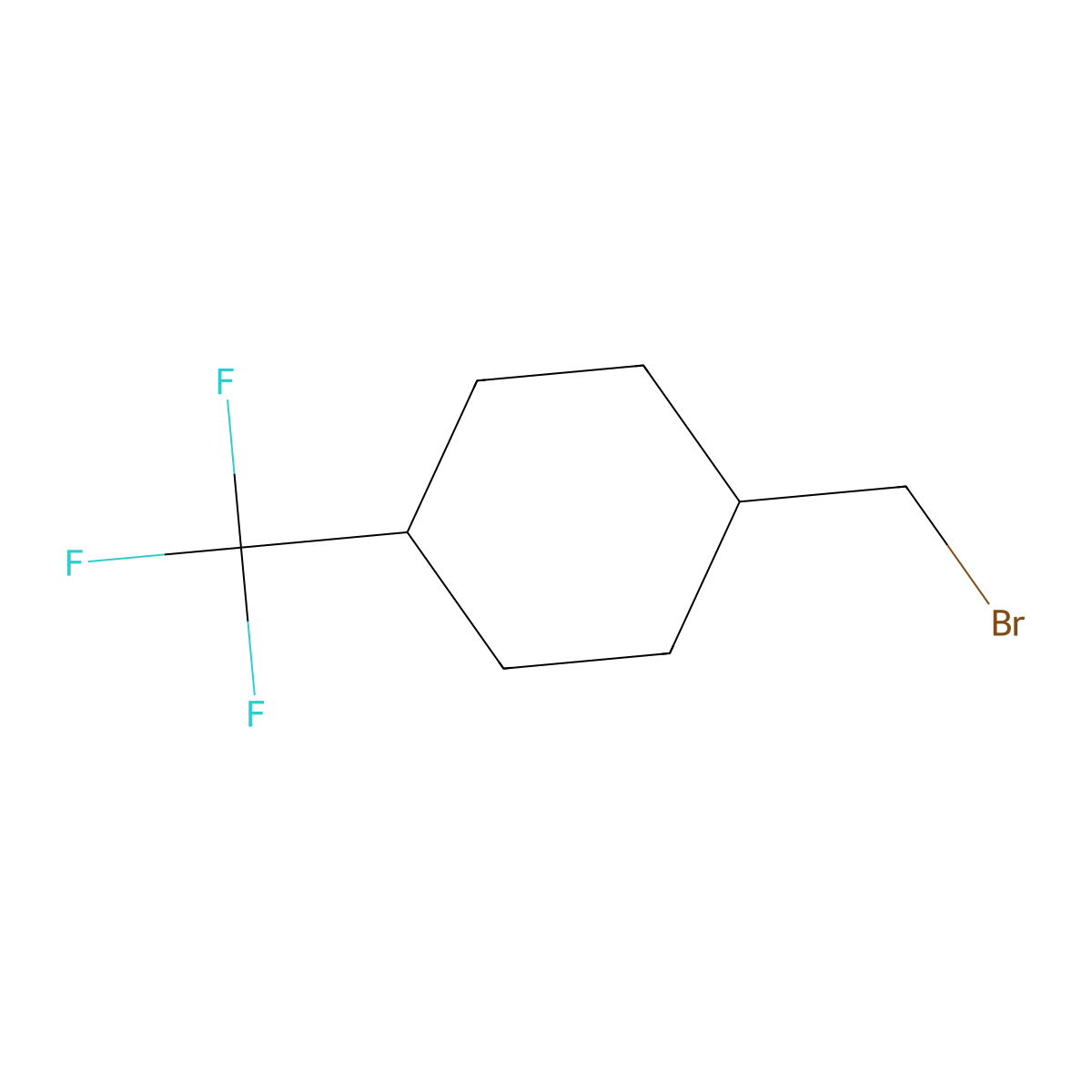 1-(Bromomethyl)-4-(trifluoromethyl)cyclohexane molecular structure, CAS 858121-96-7