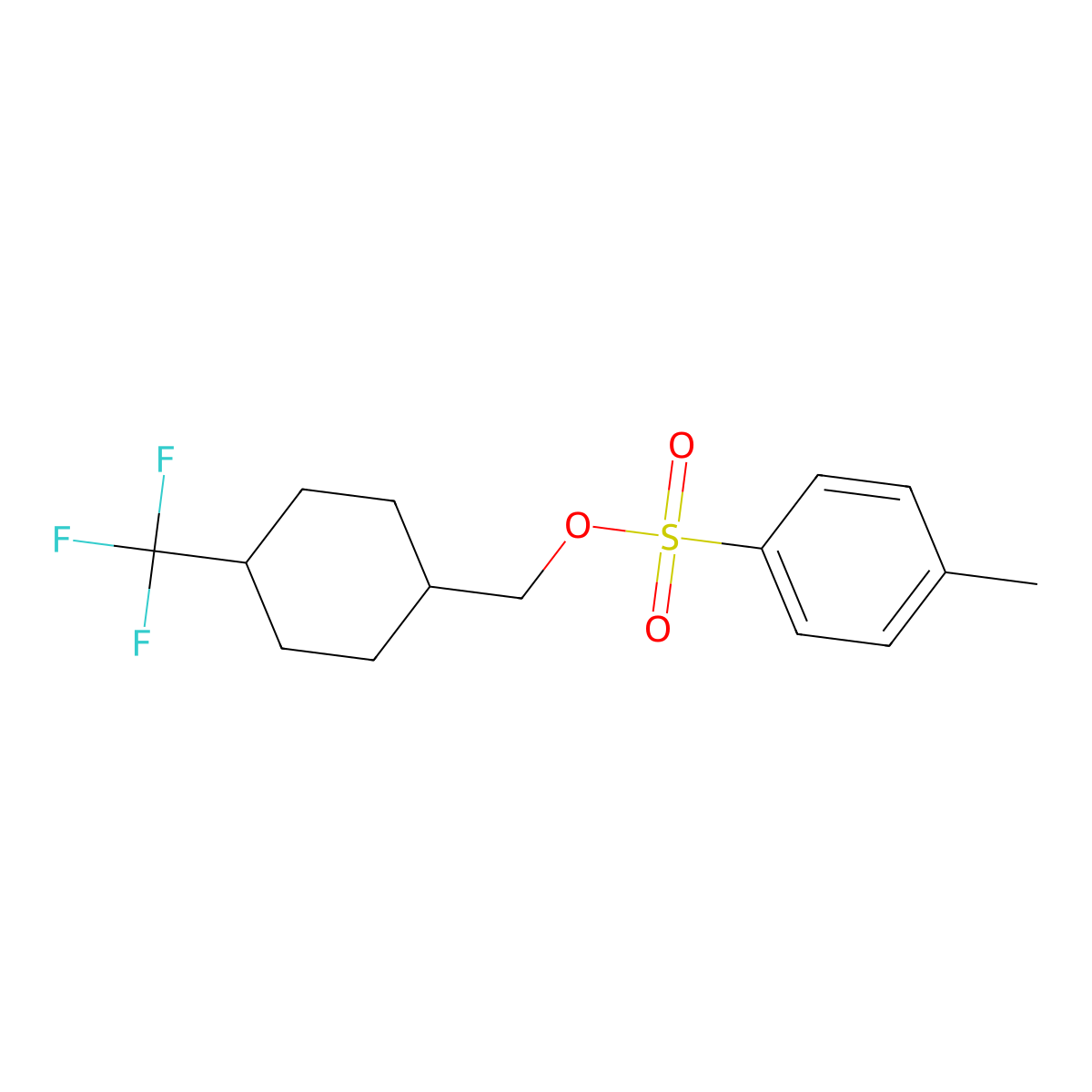 [4-(Trifluoromethyl)cyclohexyl]methyl 4-methylbenzene-1-sulfonate molecular structure, CAS 858122-02-8