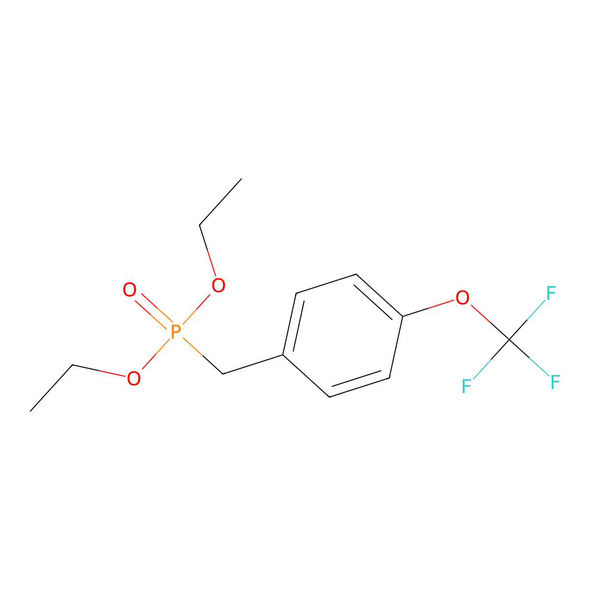 Diethyl (4-trifluoromethoxybenzyl)phosphonate molecular structure, CAS 858124-34-2