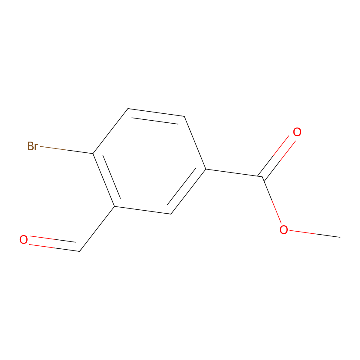 Methyl 4-bromo-3-formylbenzoate molecular structure, CAS 858124-35-3