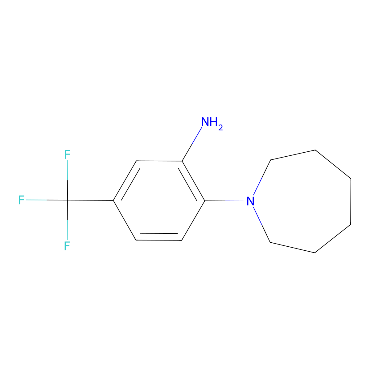 2-(Azepan-1-yl)-5-(trifluoromethyl)aniline molecular structure, CAS 858126-26-8