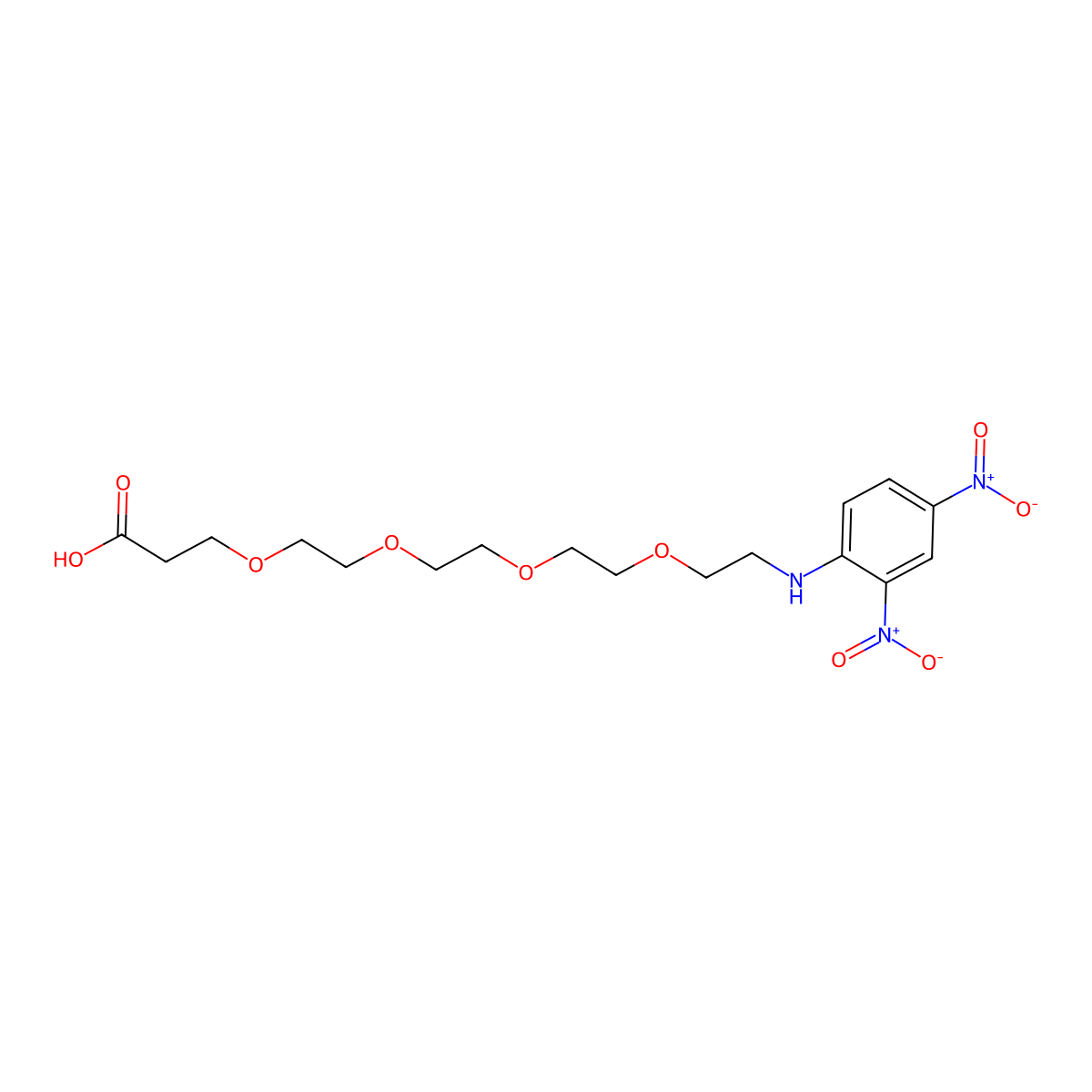 DNP-PEG4-acid molecular structure, CAS 858126-76-8