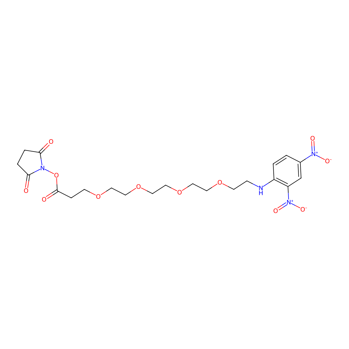 DNP-PEG4-NHS ester molecular structure, CAS 858126-78-0