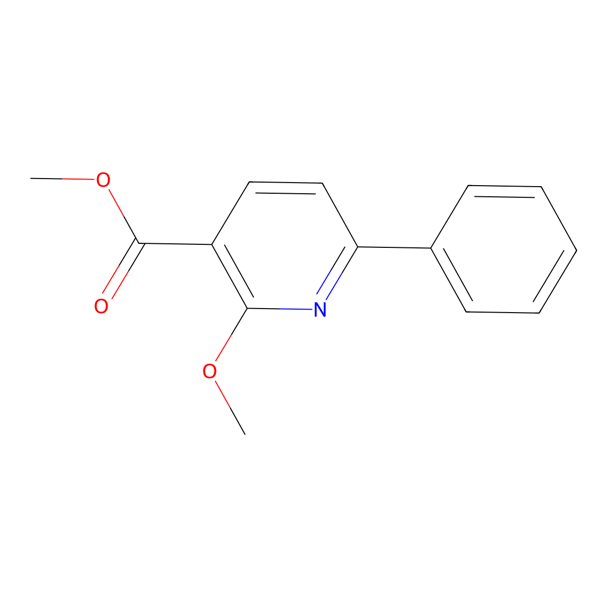 Methyl 2-methoxy-6-phenylnicotinate molecular structure, CAS 85815-01-6