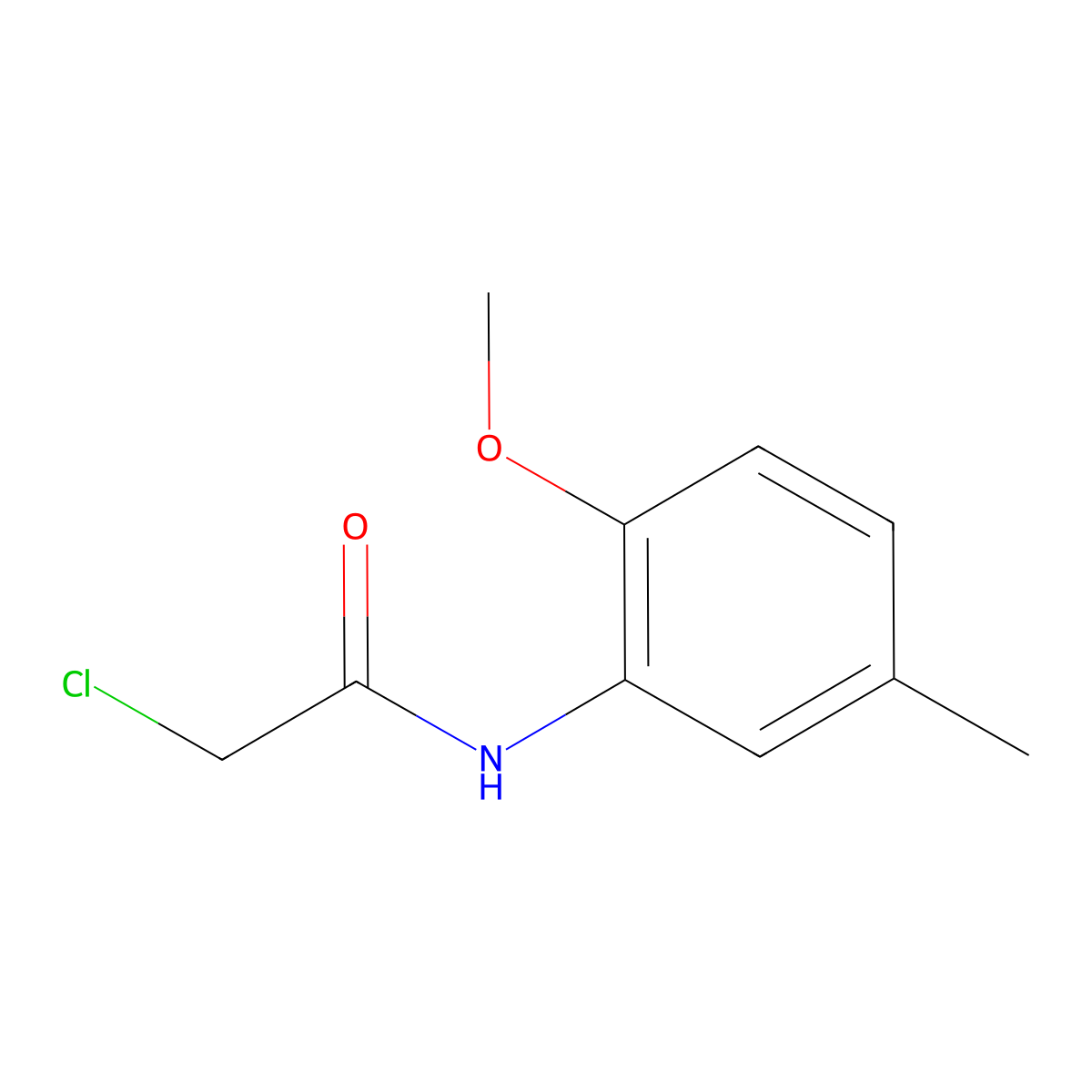 2-Chloro-2'-methoxy-5'-methylacetanilide molecular structure, CAS 85817-61-4