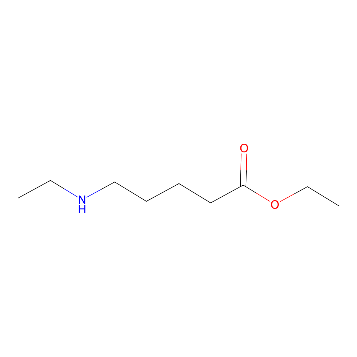 Ethyl 5-(ethylamino)pentanoate molecular structure, CAS 858184-45-9