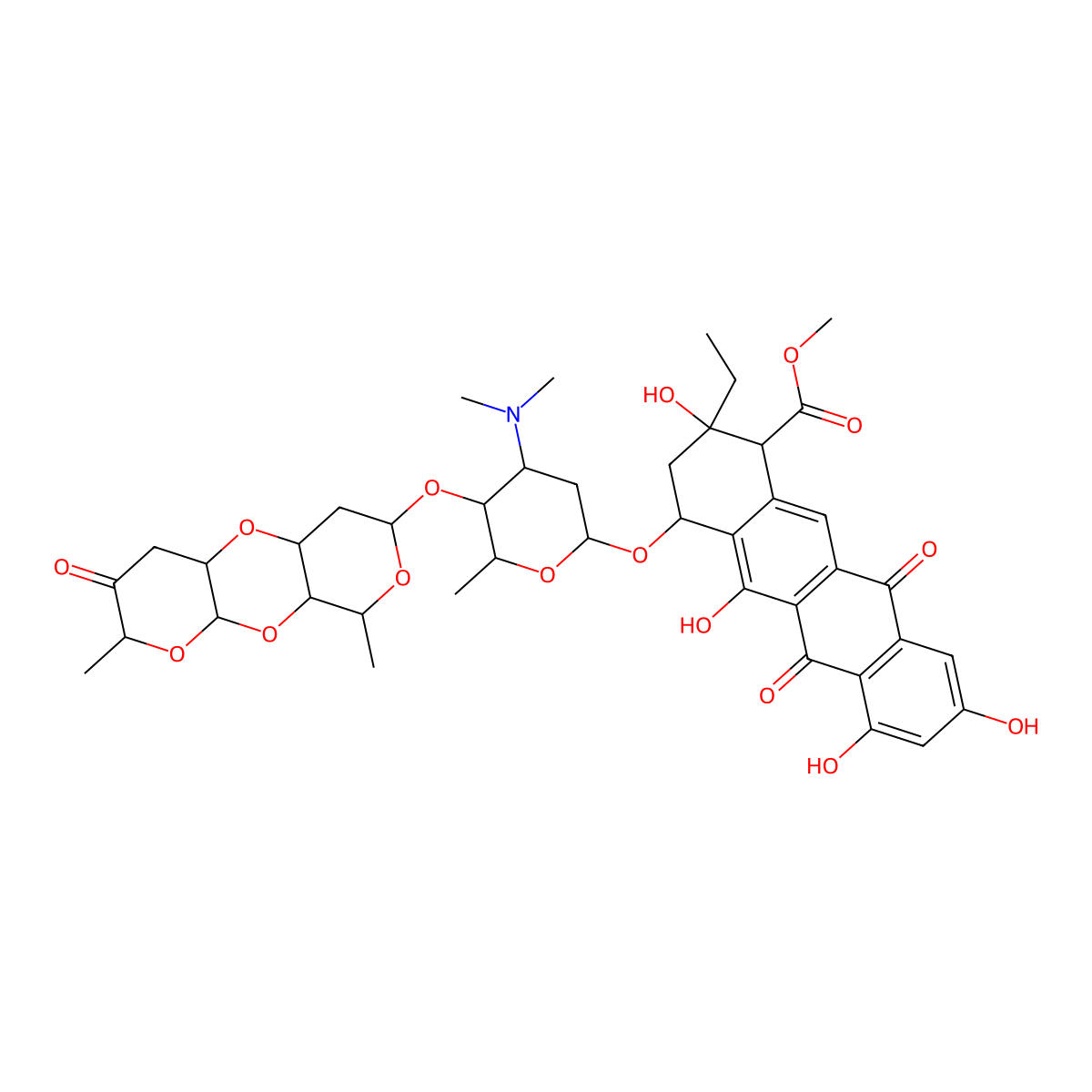 2-Hydroxyaclacinomycin B molecular structure, CAS 85819-82-5