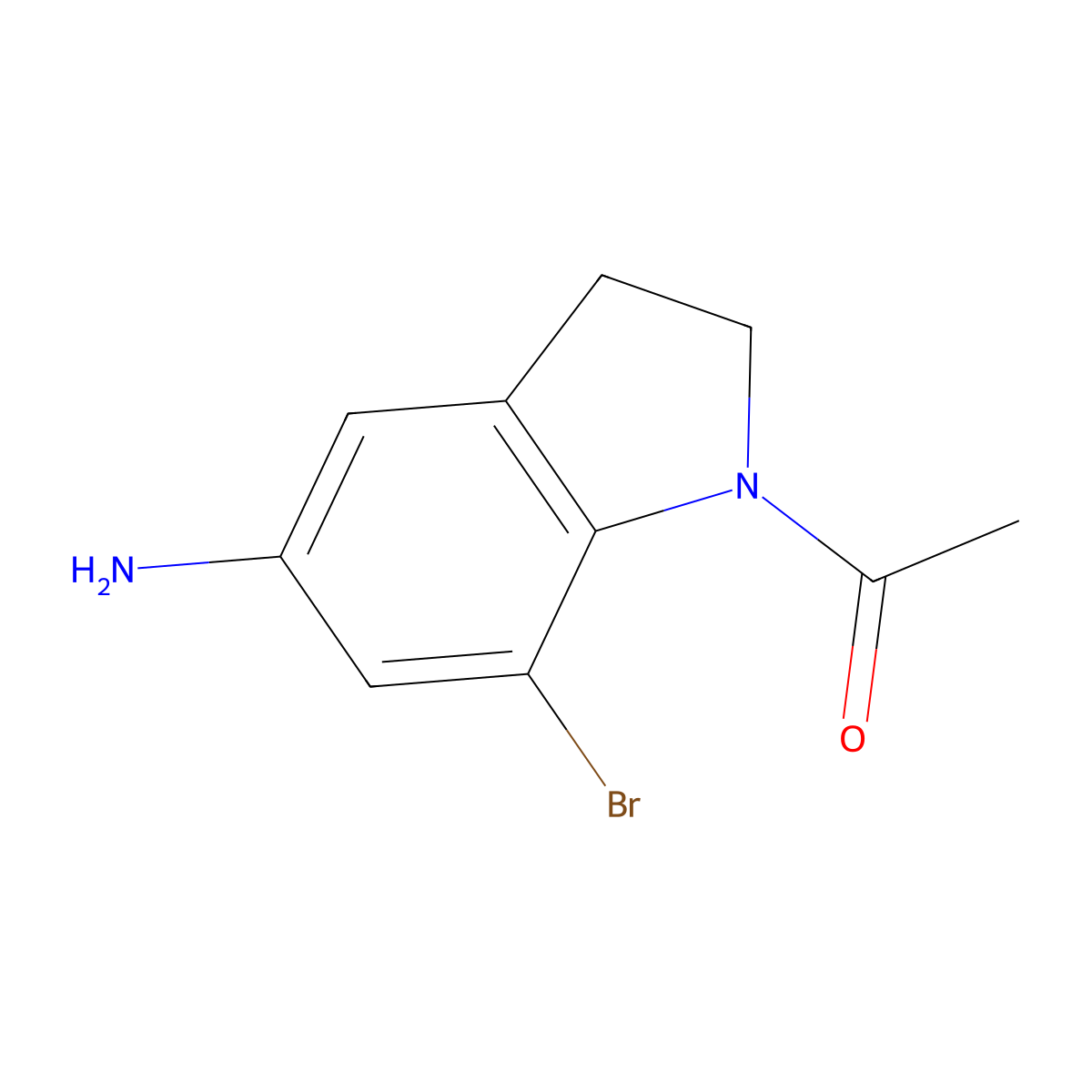 1-Acetyl-7-bromoindolin-5-amine molecular structure, CAS 858193-23-4