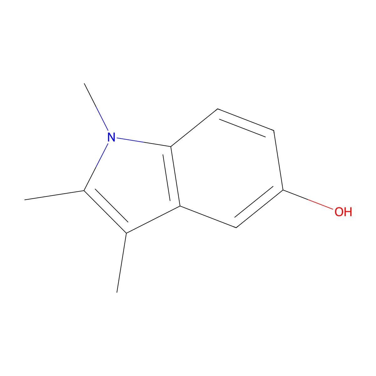 1,2,3-trimethyl-1H-indol-5-ol molecular structure, CAS 858193-54-1