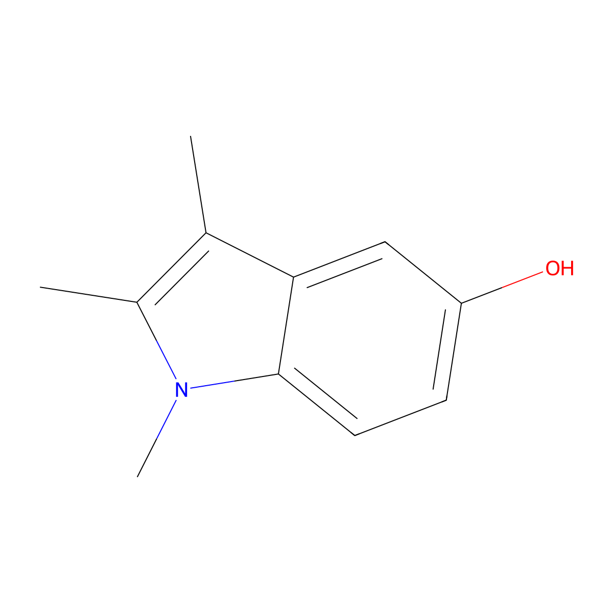 1,2,3-trimethyl-1H-indol-5-ol molecular structure, CAS 858193-54-1