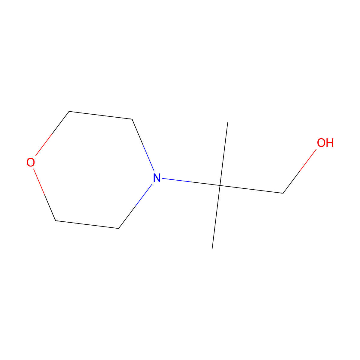 2-Methyl-2-(4-morpholinyl)-1-propanol molecular structure, CAS 858197-58-7