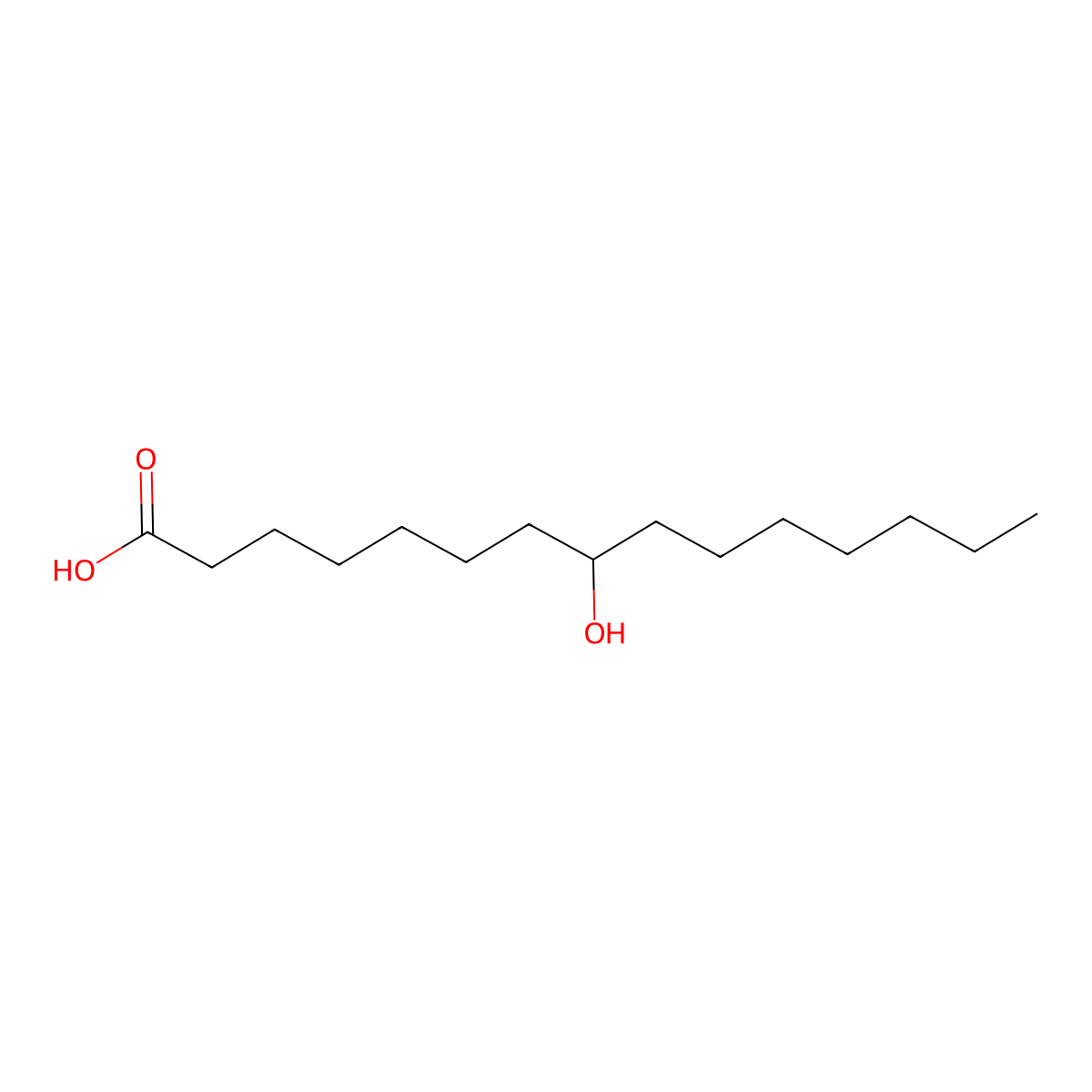 8-Hydroxypentadecanoic acid molecular structure, CAS 85820-24-2